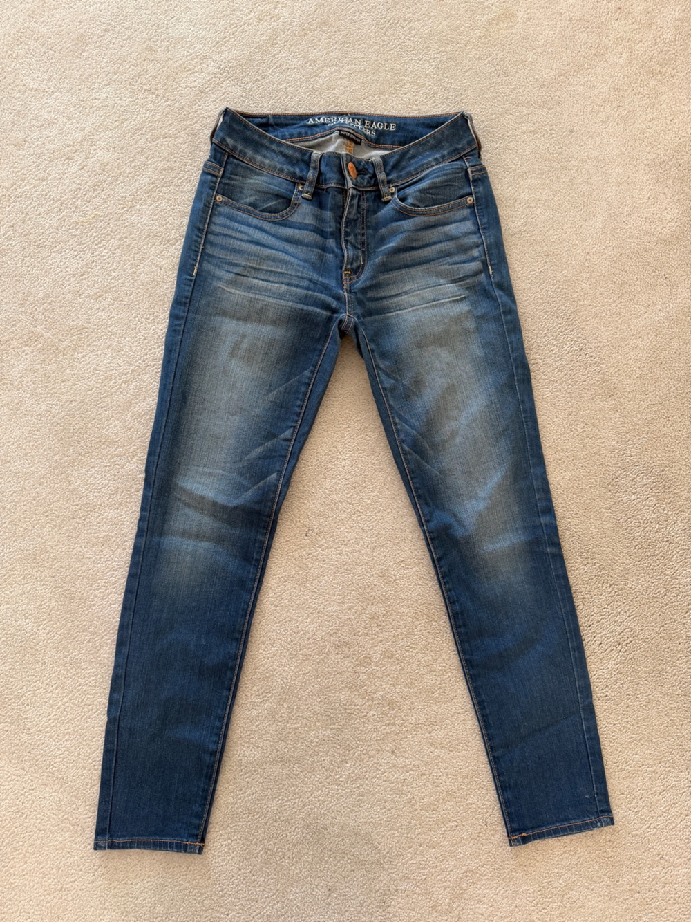 American Eagle Outfitters Women's Dark Blue Stretch Jeggings